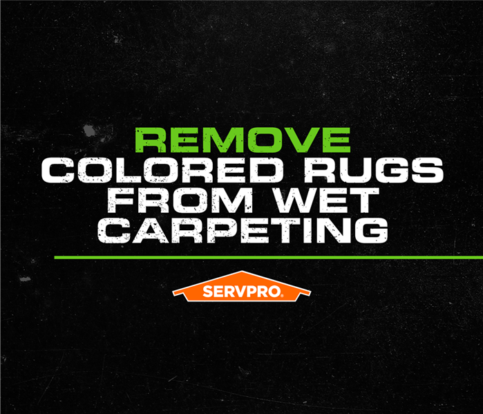 remove colored rugs from wet carpets